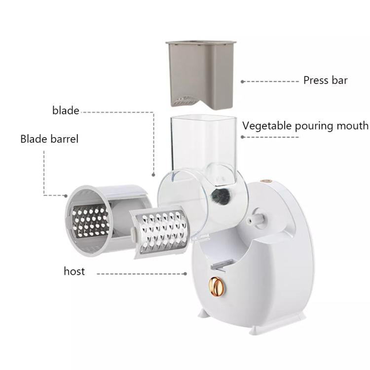 CY-661 3-in-1 Kitchen Multifunctional Roller Electric Vegetable Cutter