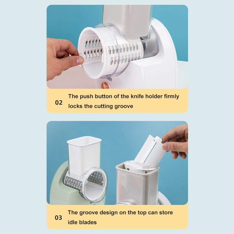 CY-661 3-in-1 Kitchen Multifunctional Roller Electric Vegetable Cutter