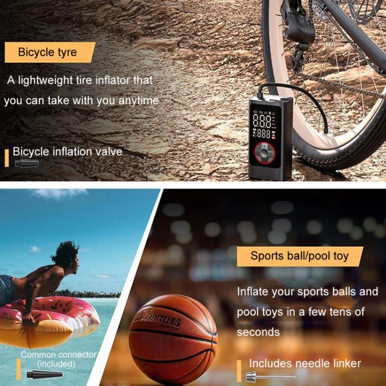 ATJ-004 Smart Wireless Digital Display Portable Car Tire Pump Multi-Function Inflator