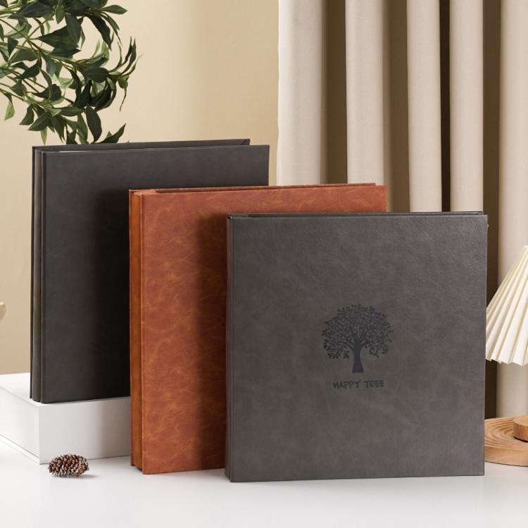 Leather Self-Adhesive Laminating Pocket Photo Album Studio Album DIY Large Capacity Records