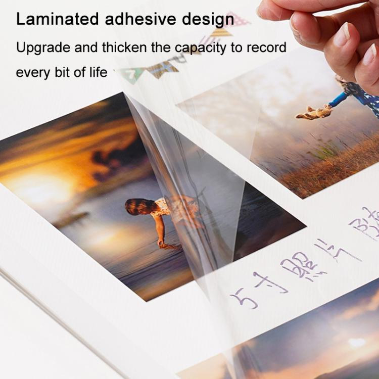 Leather Self-Adhesive Laminating Pocket Photo Album Studio Album DIY Large Capacity Records