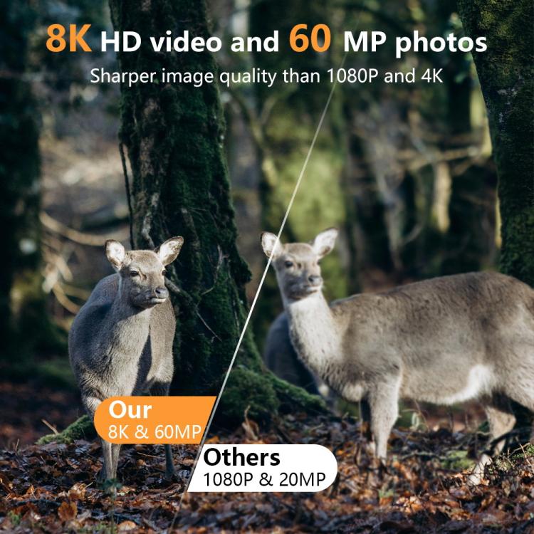 Ultra-clear 8K Video 60MP Photo Wifi Hunting Camera