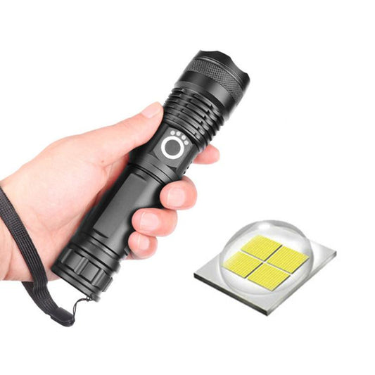 Aluminum Alloy Telescopic High-Intensity Flashlight With Power Display