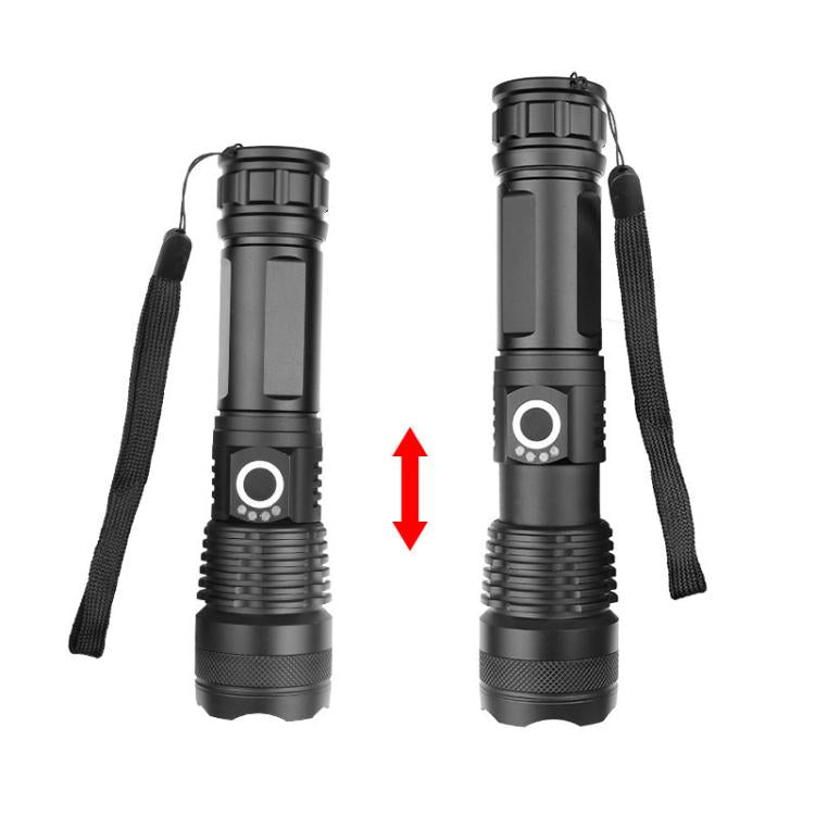 Aluminum Alloy Telescopic High-Intensity Flashlight With Power Display