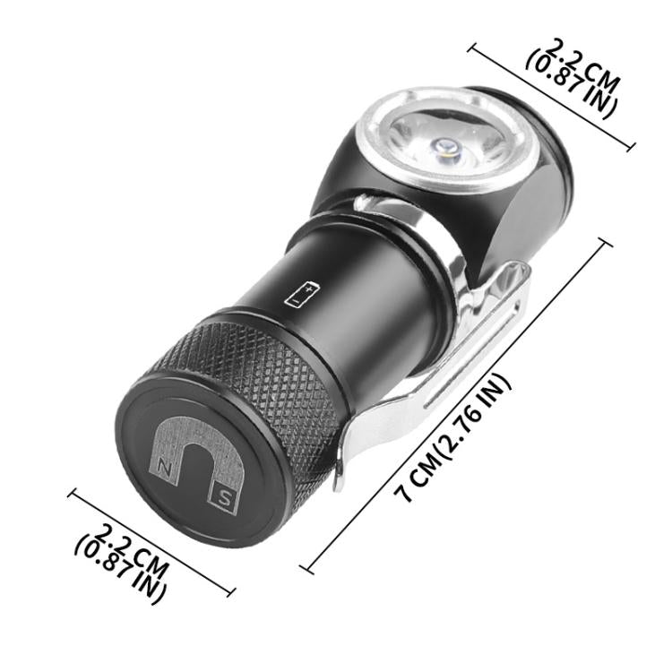 LED Flashlight Rechargeable Portable Multifunctional With Magnetic Headlight