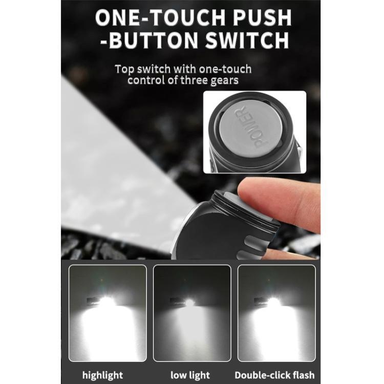 LED Flashlight Rechargeable Portable Multifunctional With Magnetic Headlight