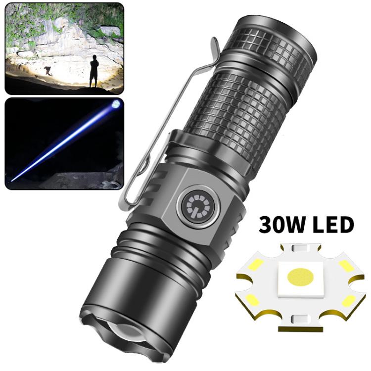 Mini TYPE-C Rechargeable White Laser LED Strong Light Long-Range Flashlight