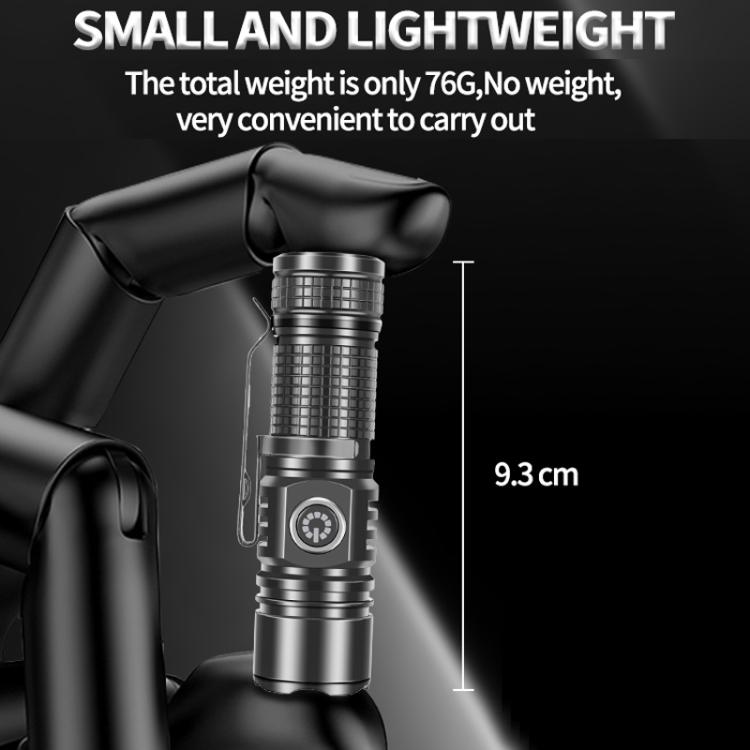 Mini TYPE-C Rechargeable White Laser LED Strong Light Long-Range Flashlight