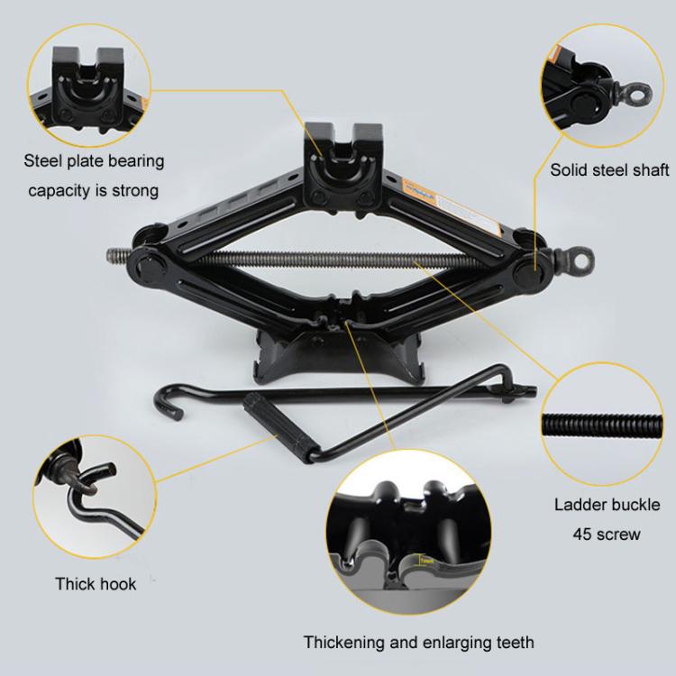 Car Labor Saving Hand Cranked Lever Stand Scissor Jacks