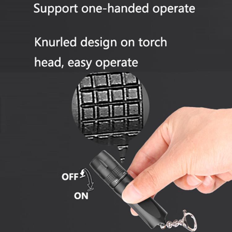 Small LED Portable Flashlight With Keychain