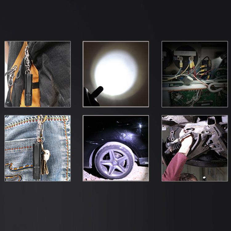 Small LED Portable Flashlight With Keychain