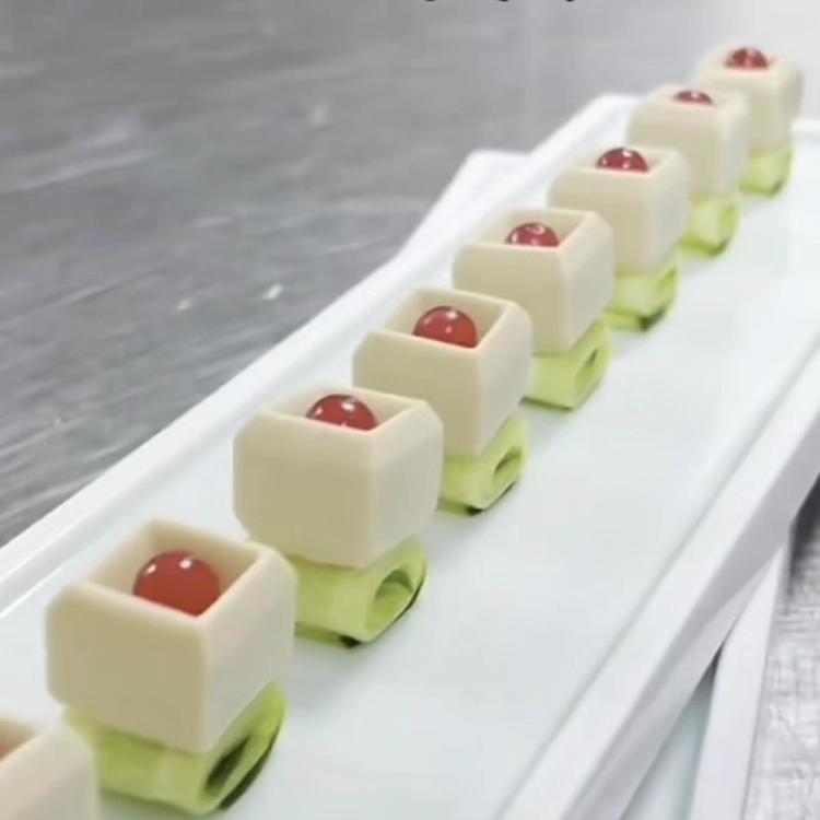 28-Cavity Concave Goose Liver Mousse Cake Mold 3D Small Square Chocolate Silicone Mould