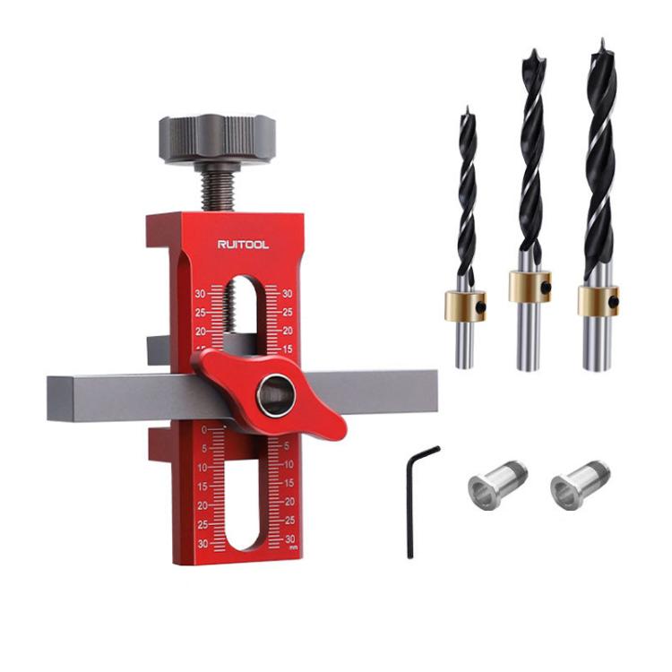 RUITOOL Cabinet Door Installation Locator Aids Adjustable Rebounder Punched Mounting Jig Leveling Device