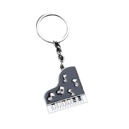Diamond Dripping Glue Piano Metal Keychain Pendant