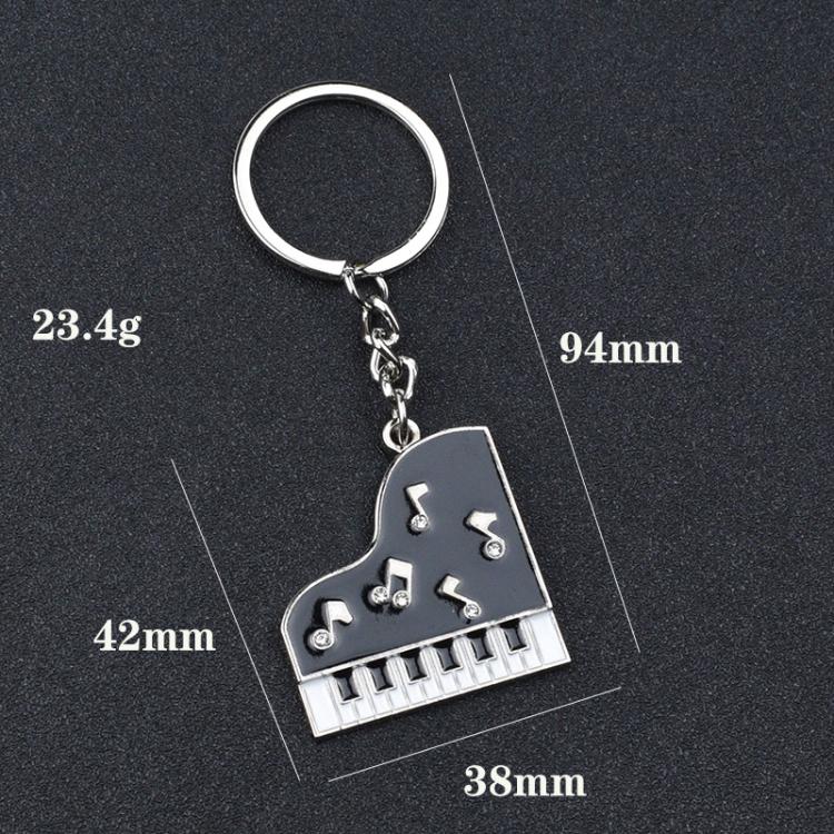 Diamond Dripping Glue Piano Metal Keychain Pendant