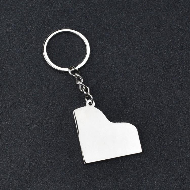 Diamond Dripping Glue Piano Metal Keychain Pendant