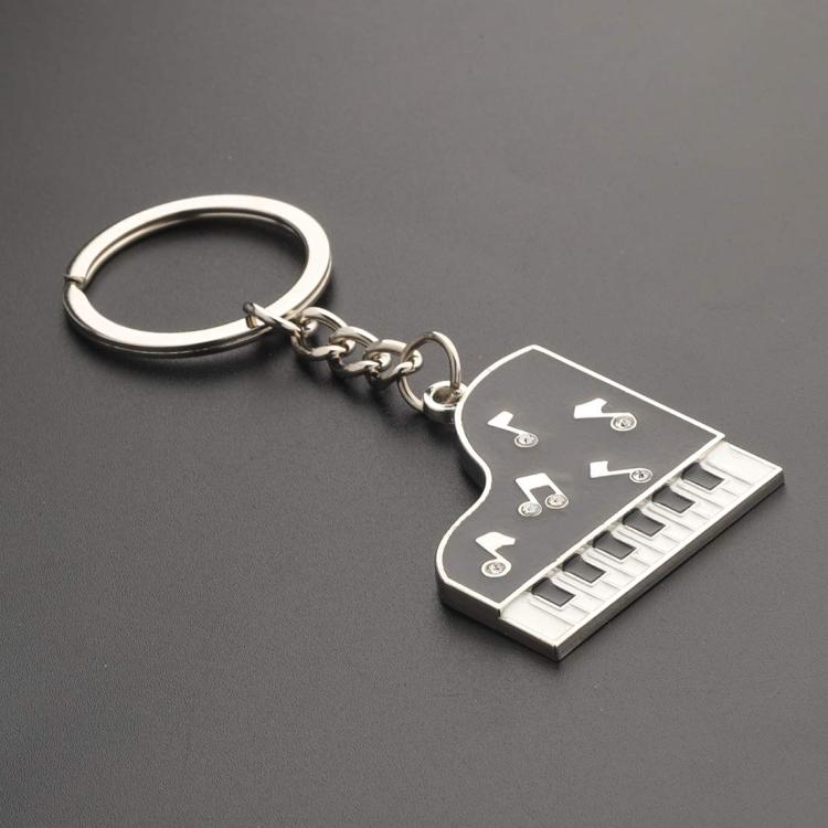 Diamond Dripping Glue Piano Metal Keychain Pendant