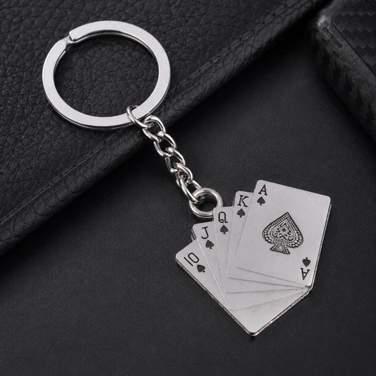 Poker Metal Car Key Chain Pendant, GX-081