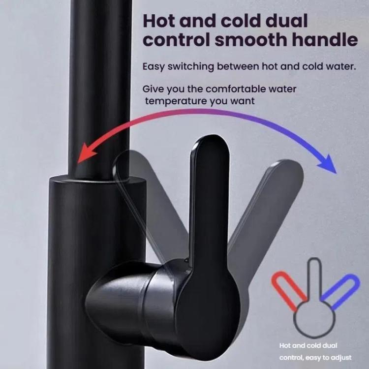 Pull-Out 4 Modes Waterfall Kitchen Faucet Hot/Cold Water Mixer Tap With Base