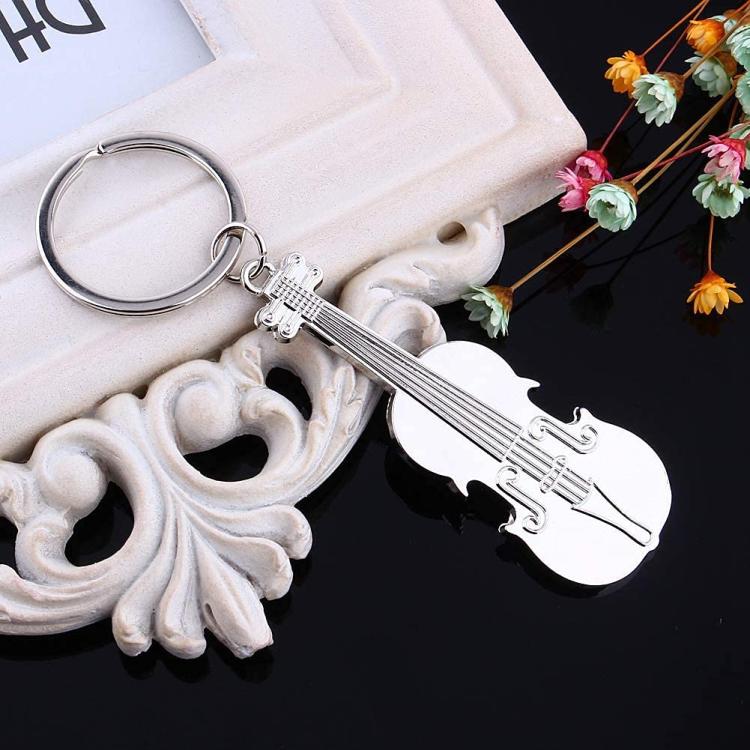 Violin Metal Keychain Pendant