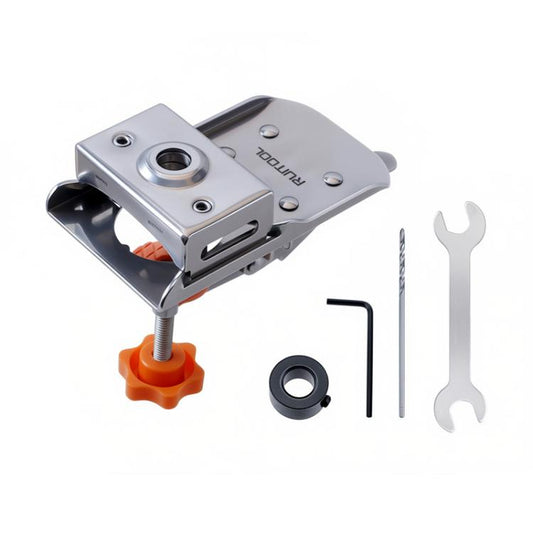 RUITOOL Stainless Steel Hinge Puncher Locator Adjustable Margin Quick Jig Woodworking Closet Door Hinge Punching Tool
