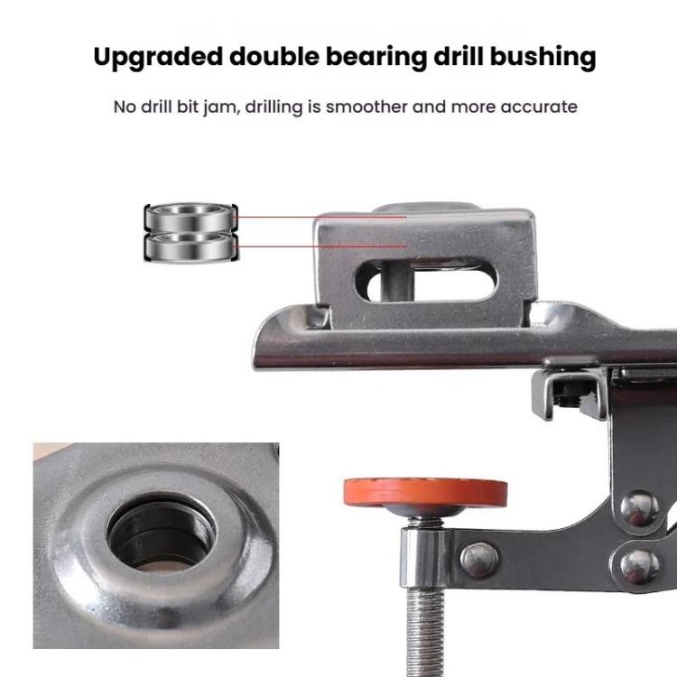 RUITOOL Stainless Steel Hinge Puncher Locator Adjustable Margin Quick Jig Woodworking Closet Door Hinge Punching Tool