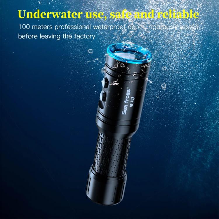 Sea Frogs  SF-L03 100m/325FT IPX8 Underwater Video Light 1000 lm Diving Flashlight