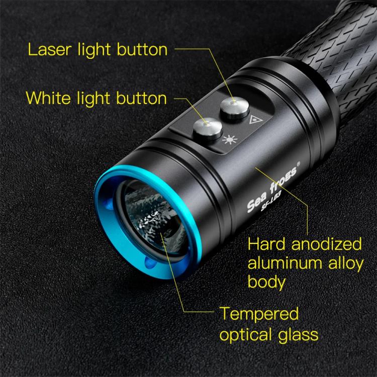 Sea Frogs  SF-L03 100m/325FT IPX8 Underwater Video Light 1000 lm Diving Flashlight