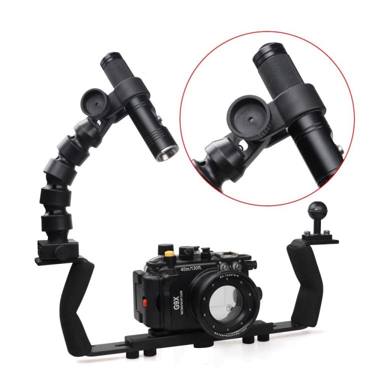 Adjustable Diving Flashlight Holder Mount Clamp For Dive Photography