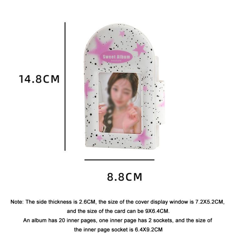 Hisocute Square Snap Album Girls 3 inch Postcards Album Holder Student Polaroid Collect Organizer