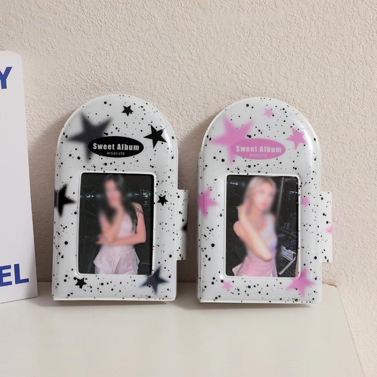 Hisocute Square Snap Album Girls 3 inch Postcards Album Holder Student Polaroid Collect Organizer