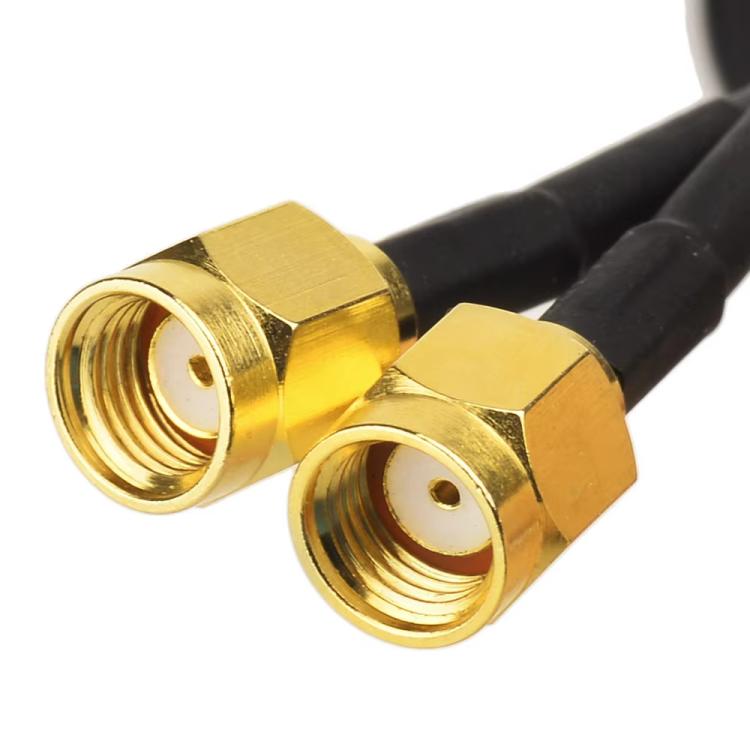 2.4G/5G Dual-Band Antenna with 2 RP-SMA Male Connector Wireless WIFI Router Network Card High Gain Extension Antenna