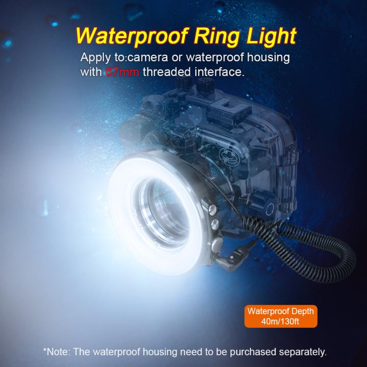 Sea Frogs SL-108 40m/130FT Underwater Photography Macro Ring Light
