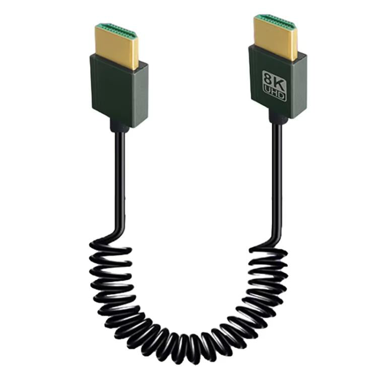 8K 60HZ HDMI 2.1 Spring Cable 0.5m Length
