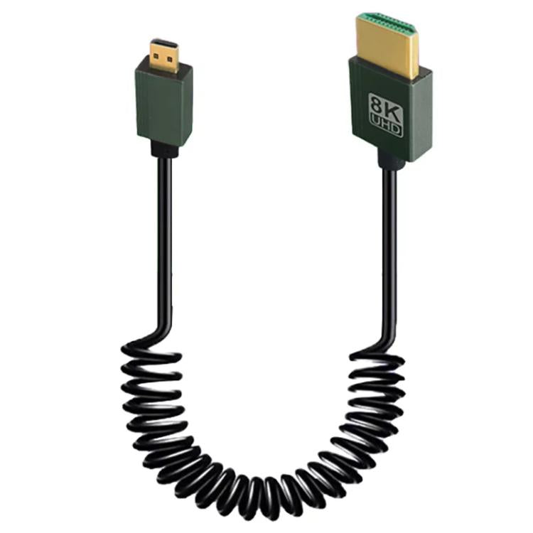 8K 60HZ HDMI 2.1 Spring Cable 0.5m Length
