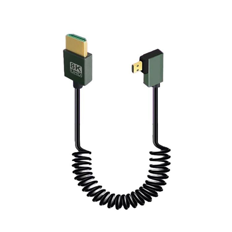 8K 60HZ HDMI 2.1 Spring Cable 0.5m Length