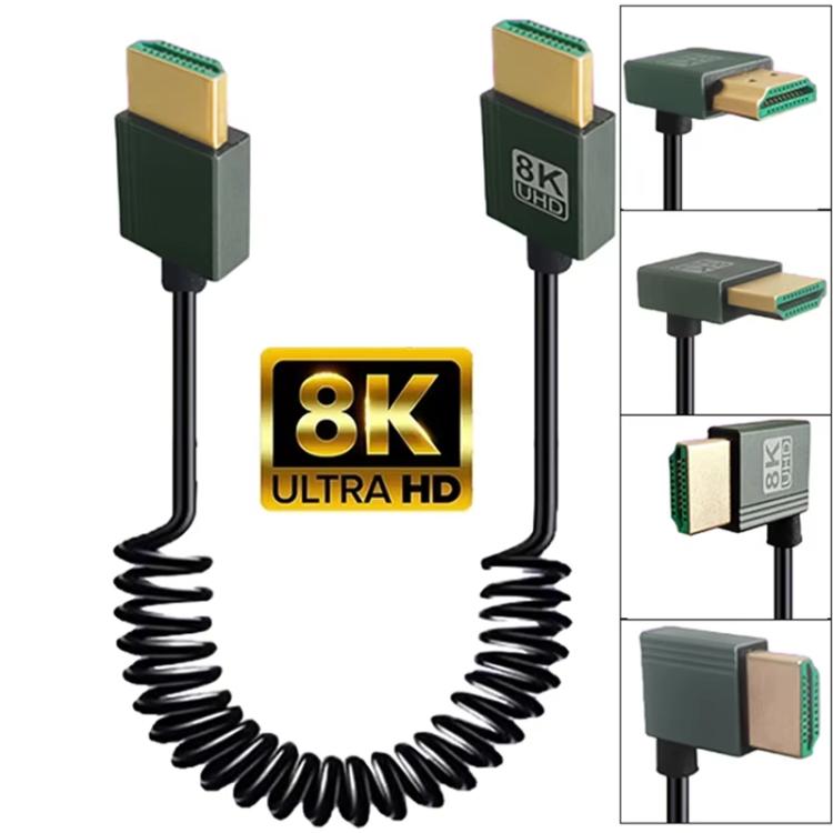 8K 60HZ HDMI 2.1 Spring Cable 0.5m Length
