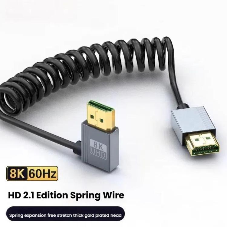 8K 60HZ HDMI 2.1 Spring Cable 0.5m Length