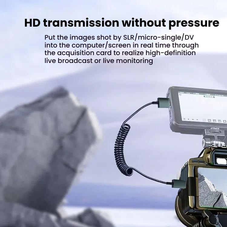 8K 60HZ HDMI 2.1 Spring Cable 0.5m Length