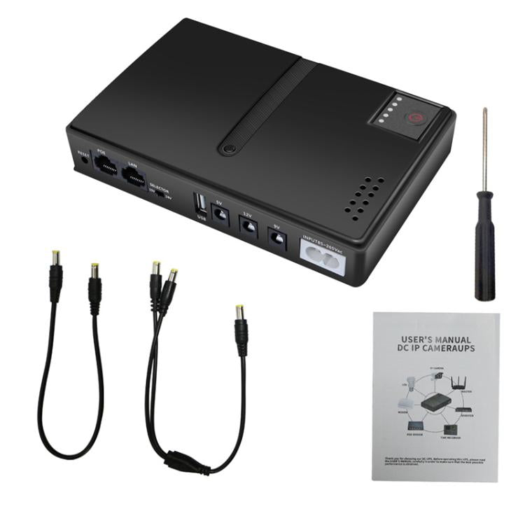 Uninterruptible Power Supply with DC Output 5V/9V/12V for Router, Modem, Security Camera, Mobile Phone