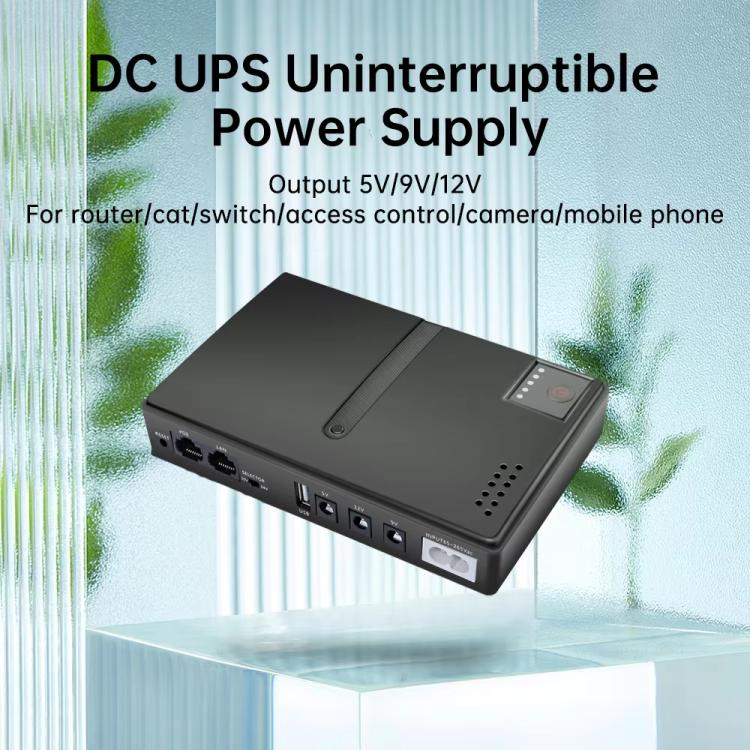 Uninterruptible Power Supply with DC Output 5V/9V/12V for Router, Modem, Security Camera, Mobile Phone