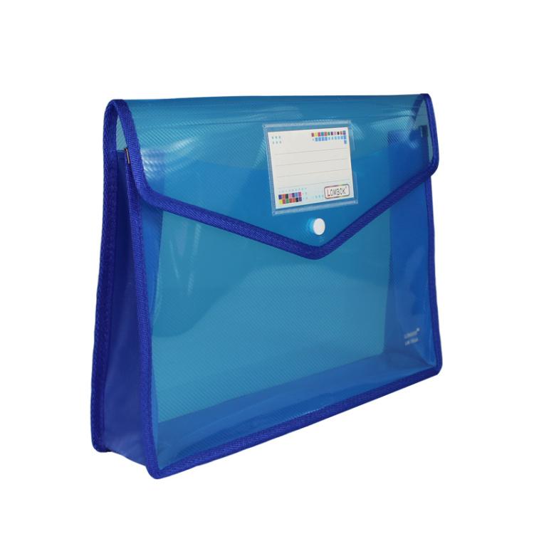 B4  Transparent File Pouch Expanding File Organizer Documents Bag with Snap Closure