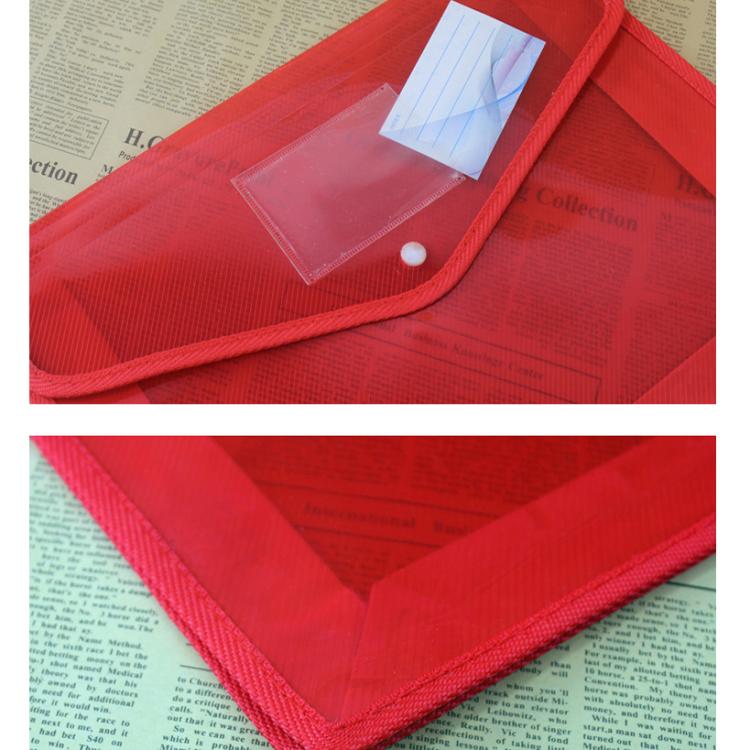 B4  Transparent File Pouch Expanding File Organizer Documents Bag with Snap Closure