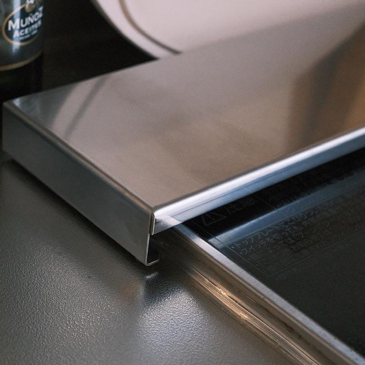 Stainless Steel Exhaust Vent Cover Gas Stove Cover Seasoning Rack Oil Splash Guard