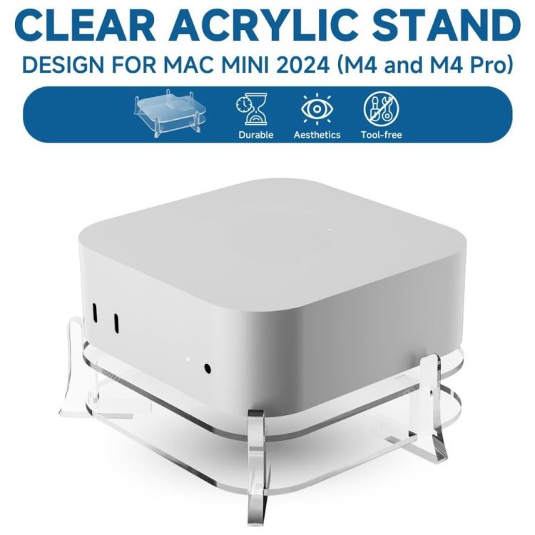 For MAC Mini M4 Desktop Acrylic Storage Bracket
