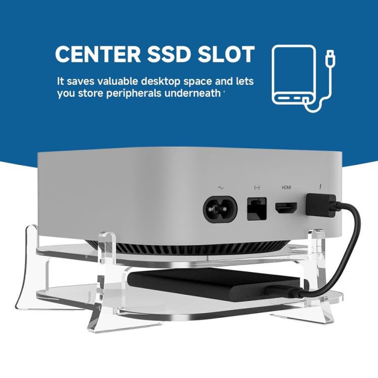 For MAC Mini M4 Desktop Acrylic Storage Bracket