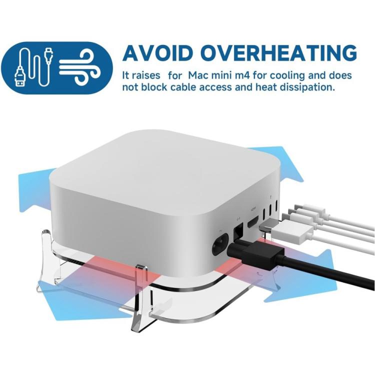 For MAC Mini M4 Desktop Acrylic Storage Bracket