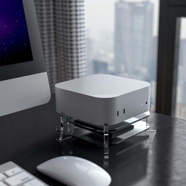 For MAC Mini M4 Desktop Acrylic Storage Bracket