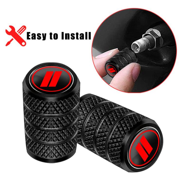 2 Sets Car Modification Aluminum Tire Valve Caps