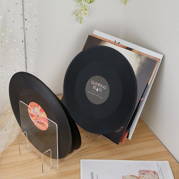 Removable Desktop Acrylic CD Vinyl Record Stand Album Book Display Stand